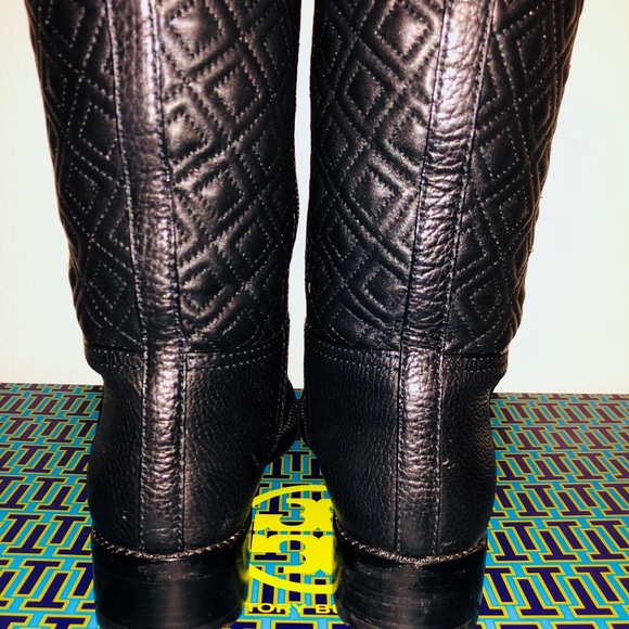 *SOLD* Tory Burch Marion Quilted Riding Boots - Picture 5 of 8